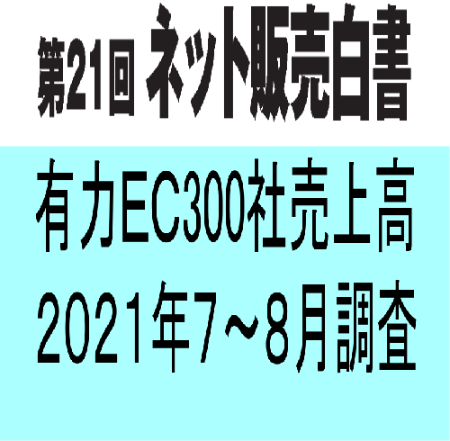 「第21回ネット販売白書」(2021年7～8月調査・ネット販売企業上位300社)